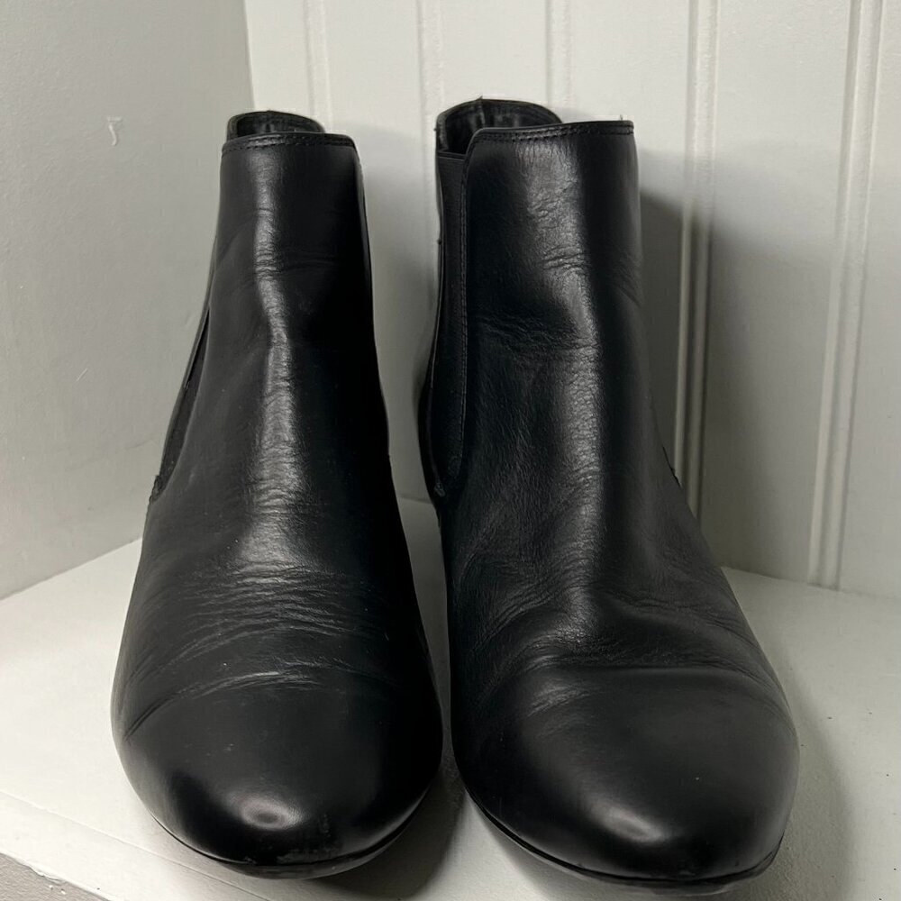 Paul Green Mid Heel Leather Ankle Boots Size Women's 10.5 / UK 8